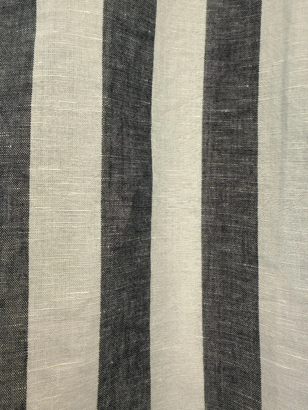 Grey and White Linen Top